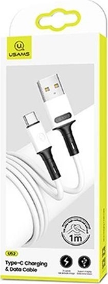 Attēls no Kabel USB Usams USB-A - USB-C 1 m Biały (69873-uniw)