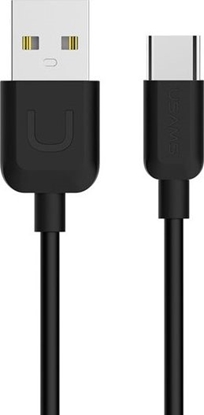 Attēls no Kabel USB Usams USB-A - USB-C 1 m Czarny (63881-uniw)