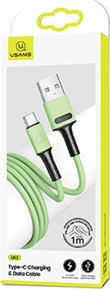 Attēls no Kabel USB Usams USB-A - USB-C 1 m Zielony (69875-uniw)