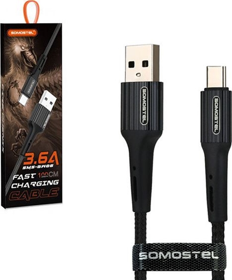 Изображение Kabel USB USB-A - USB-C 1 m Czarny (25698)