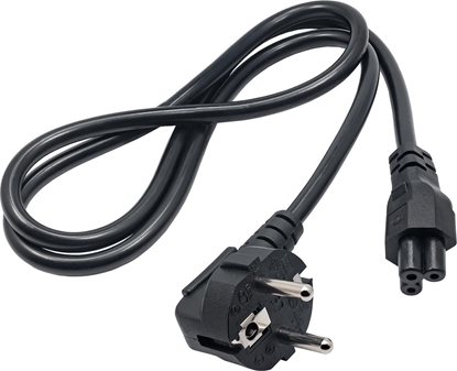 Изображение Kabel zasilający Akyga Kabel zasilający do notebooka 1m koniczynka IEC C5 250V/50Hz (AK-NB-08A)