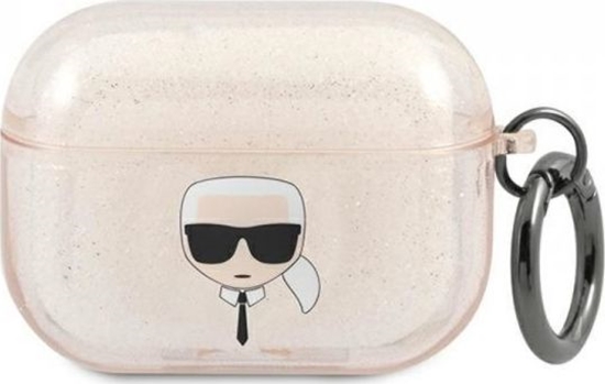 Изображение Karl Lagerfeld Etui ochronne Head Glitter do Airpods Pro złote