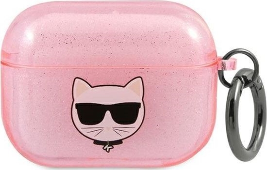 Изображение Karl Lagerfeld Etui ochronne KLA3UCHGP Glitter Choupette do AirPods 3 różowe