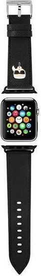 Picture of Karl Lagerfeld Karl Lagerfeld Pasek KLAWMOKHK Apple Watch 38/40/41mm czarny/black strap Saffiano Karl Heads