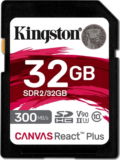 Изображение Karta Kingston Canvas React Plus SDHC 32 GB Class 10 UHS-II/U3 V90 (SDR2/32GB)