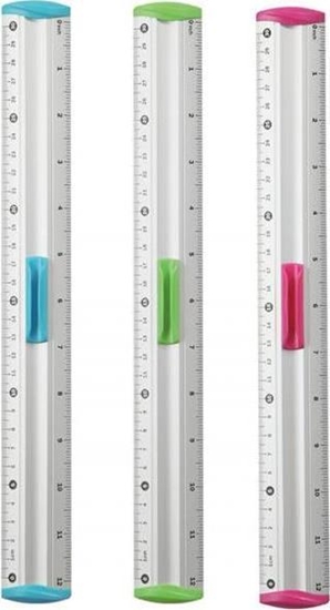 Picture of Keyroad Linijka z uchwytem KEYROAD Measure Clip, 30 cm, pakowane w display, mix kolorów