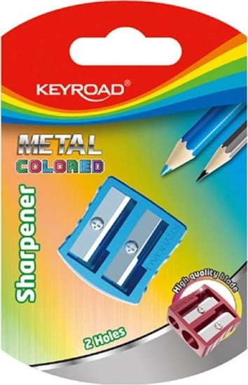 Picture of Keyroad Temperówka, aluminiowa, podwójna, blister, mix kolorów