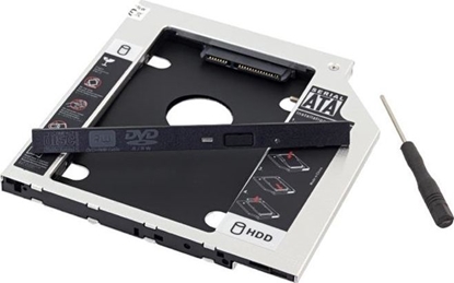 Picture of Kieszeń Aptel CD/DVD 9.5mm na dodatkowy dysk 2.5" SATA III (AK184B)