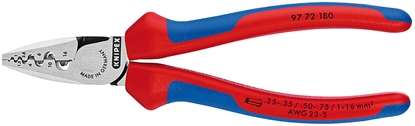 Attēls no Knipex Szczypce do zagniatania tulejek kablowych 180mm (9772180)