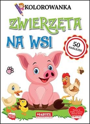 Изображение Kolorowanka z naklejkami. Zwierzęta na wsi