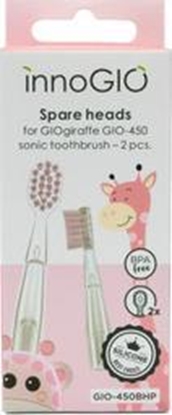 Изображение Końcówka InnoGio INNOGIO WYMIENNE GŁÓWKI DO SZCZOTECZKI GIOGIRAFFE PINK