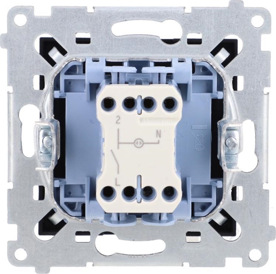 Изображение Kontakt-Simon Simon 54 Łącznik jednobiegunowy z sygnalizacją załączenia LED (moduł) 10AX 250V szybkozłącza czarny mat DW1ZL.01/49