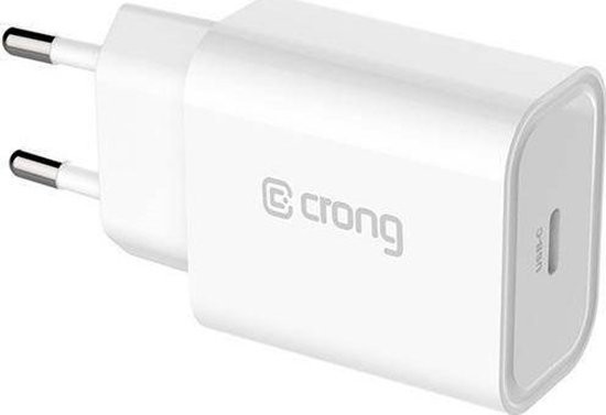 Изображение Ładowarka Crong Travel Charger 1x USB-C 3 A (CRG-TUSBC20-WHI)