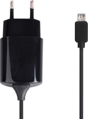 Attēls no Ładowarka Libox LIBOX Ładowarka sieciowa 2,1A LB0143 czarna z kablem microUSB