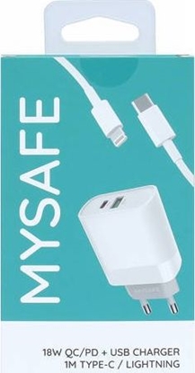 Attēls no Ładowarka Mysafe CH18W 1x USB-A 1x USB-C  (5904208500759)