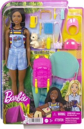 Изображение Lalka Barbie Mattel Kemping - Brooklyn + akcesoria (HDF74)