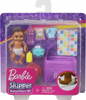 Attēls no Lalka Barbie Mattel Skipper: Klub opiekunek - Bobas+ akcesoria (GHV86)