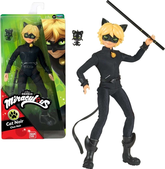 Изображение Lalka Miraculous Czarny Kot Cat Noir + akcesoria