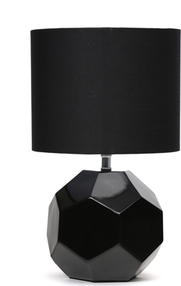 Attēls no Lampa stołowa Platinet PLATINET TABLE LAMP E27 25W CERAMIC CUBIC BASE 1,5 M CABLE BLACK [45672]