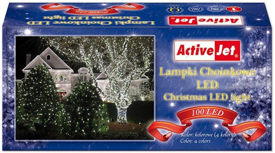 Изображение Lampki choinkowe Activejet 100 LED kolorowe