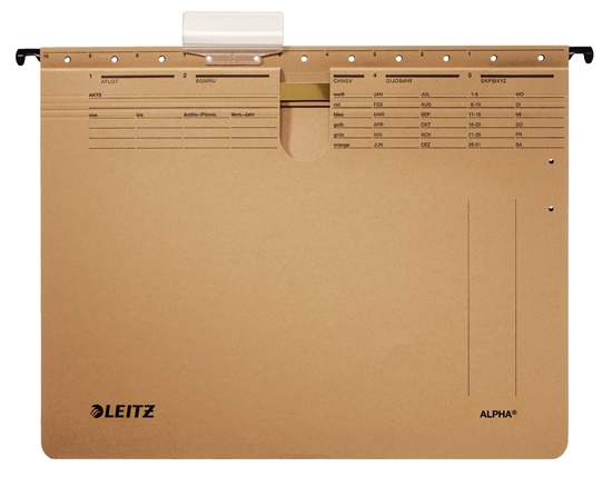 Picture of Leitz ALPHA hanging folder A4 Cardboard Brown