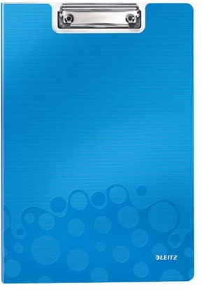 Picture of Leitz WOW Clipfolder with cover clipboard A4 Metal, Polyfoam Blue