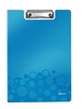 Picture of Leitz WOW Clipfolder with cover clipboard A4 Metal, Polyfoam Blue