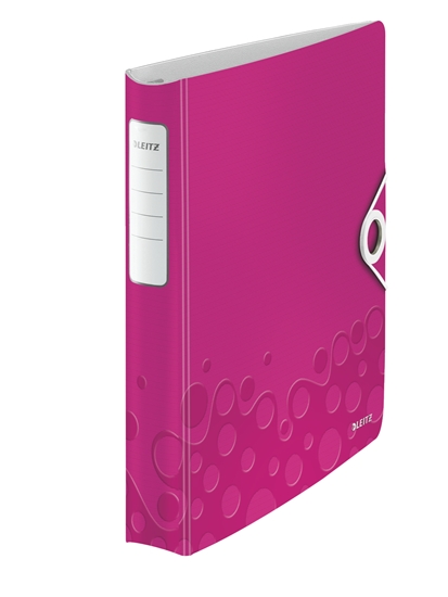 Picture of Leitz WOW ring binder A4 Metallic, Pink