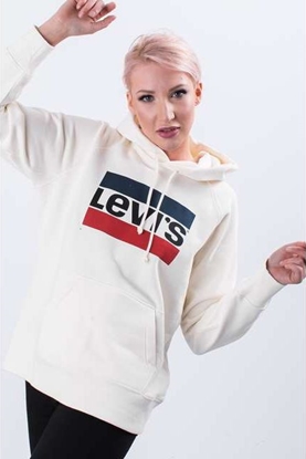 Picture of Levi`s GRAPHIC SPORT HOODIE 0001 SPORTSWEAR HOODIE MARSHMALLOW - XS - damskie - kremowy/beżowy