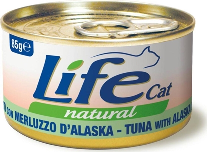 Attēls no Life Pet Care Life Cat Puszka 85g Tuńczyk Mintaj Karma dla Kota