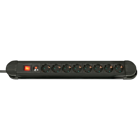 Изображение Lindy 73104 power extension 8 AC outlet(s) Indoor Black