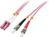 Picture of Lindy 46354 fibre optic cable 10 m LC ST OM4 Pink