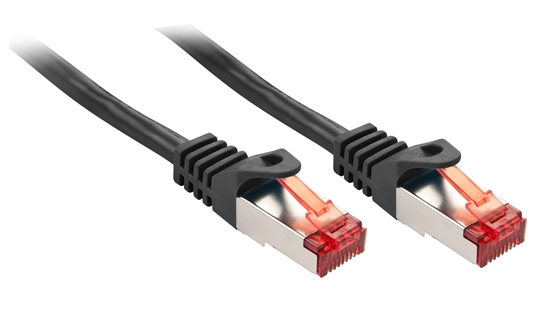 Picture of Lindy Rj45/Rj45 Cat6 1m networking cable Black S/FTP (S-STP)