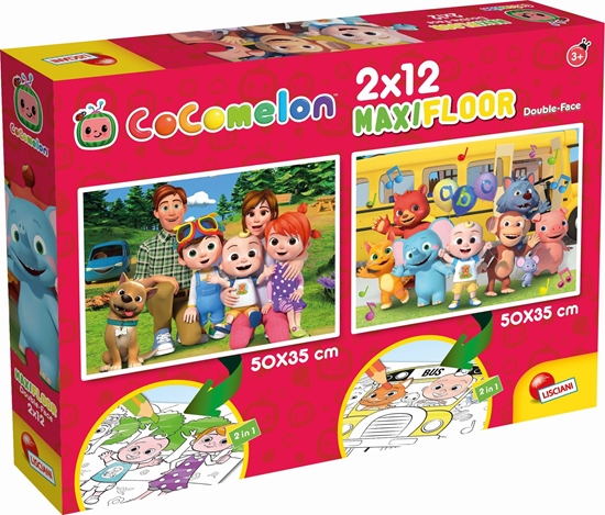 Picture of Lisciani LISCIANI COCOMELON DWUSTRONNE PUZZLE PODLOGOWE 2X12 EL. CHODŹMY NA SPACER