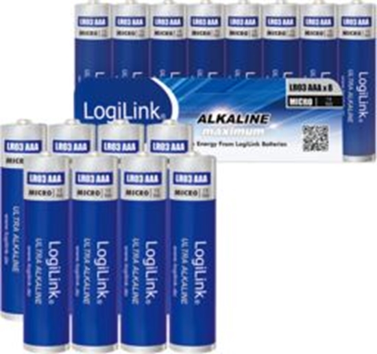 Изображение LogiLink Bateria Ultra Power AAA / R03 650mAh 8 szt.