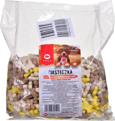 Attēls no Maced Ciastka dla psa - waniliowe kosteczki mix 1 kg