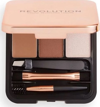 Attēls no MAKE UP REVOLUTION Zestaw do brwi Brow Sculpt Kit Brown (7376415)