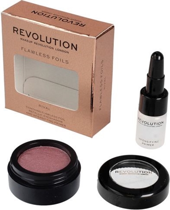 Изображение Makeup Revolution Flawless Foils Metaliczny cień do powiek + baza Rival