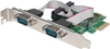 Picture of Manhattan PCI Express Card, 2x Serial DB9 ports, 2.5 Mbps, x1 x4 x8 x16 lane buses, Standard/Low Profile PCI, Three Year Warranty, Box