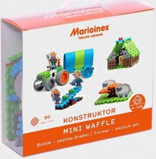 Изображение Marioinex Klocki Waffle mini - Rolnik zestaw średni blister