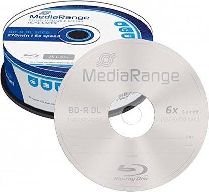 Attēls no MediaRange BD-R DL 50 GB 6x 25 sztuk (MR508)