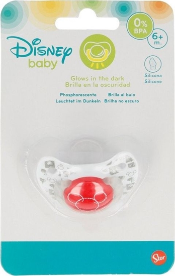 Изображение Disney Mickey Mouse - Smoczek silikonowy w anatomicznym kształcie 6 m+ (świecacy w ciemności) uniwersalny