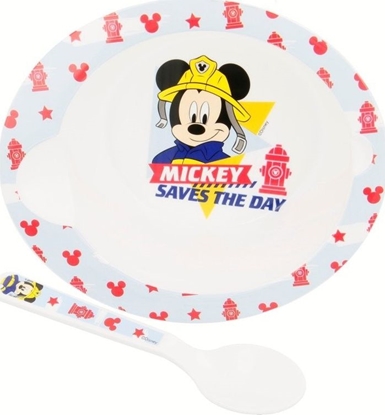 Изображение Disney Mickey Mouse - Zestaw do mikrofali (miseczka i łyżka) uniwersalny