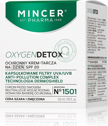 Picture of Mincer Pharma Oxygen Detox Ochronny krem-tarcza na dzień z SPF20 nr 1501 50ml