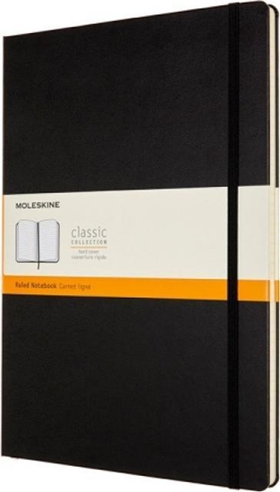 Изображение Moleskine Notes MOLESKINE Classic A4 (21x29,7 cm) w linie, twarda oprawa, 192 strony, czarny