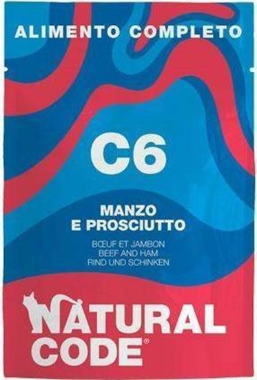 Изображение Natural Line s.r.l NATURAL CODE KOT sasz.70g C6 WOŁOWINA I SZYNKA