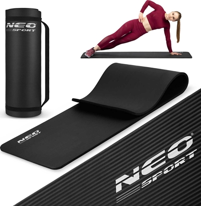 Изображение Neo-Sport Mata treningowa NS-923 183 cm x 60 cm x 1.5 cm czarna