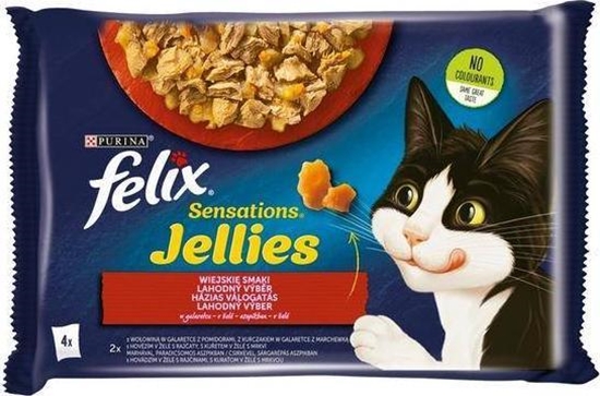 Изображение Nestle FELIX sasz.4x85g SENSATIONS JELLIES WIEJSKIE SMAKI w galaretce /12