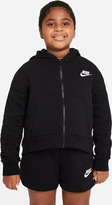 Изображение Nike Bluza Nike Sportswear Club Fleece Jr girls DC7118 010 DC7118 010 czarny M (137-147)