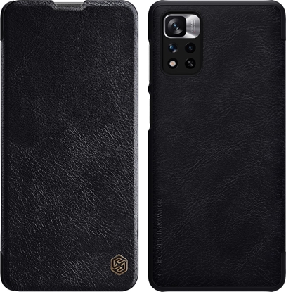 Изображение Nillkin Nillkin Qin Case etui do Xiaomi Poco X4 Pro 5G osłona na aparat kabura pokrowiec obudowa z klapką czarny